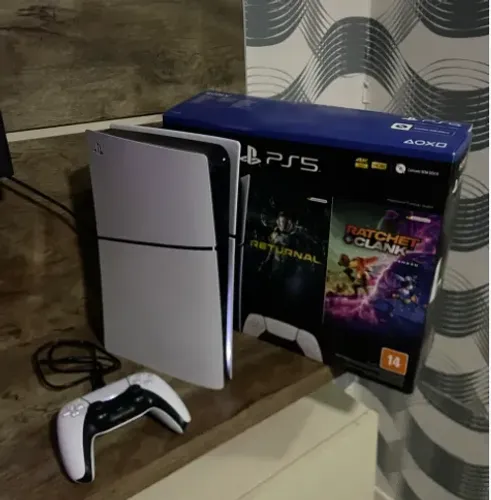 PlayStation 5 Slim Digital 2 Controles 1 Ano de Ps Plus Delux