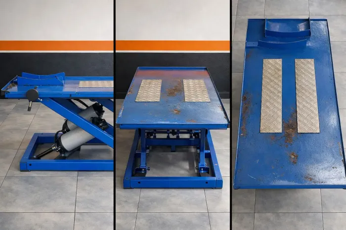 Rampa Pneumática para Motos - 2 Pistões | Suporta até 350 kg