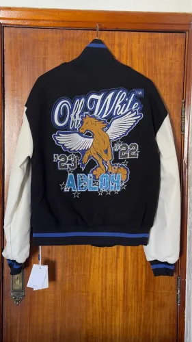 jaqueta varsity - offwhite premium