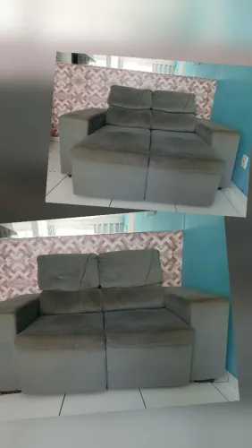 Sofá 2 lugares retrátil e reclinável.