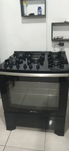 Fogão 5 bocas mesa de vidro excelente estado entrego com taxa ou retirar no bal Inajá