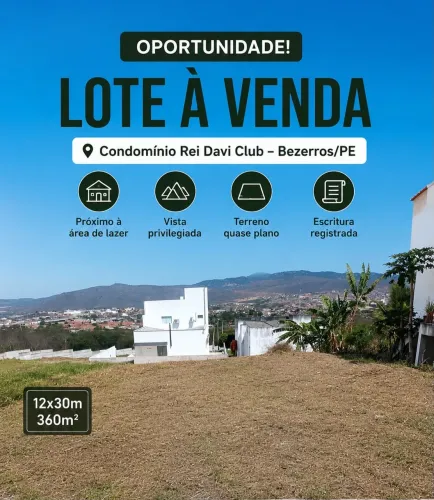 VENDO LOTE - CONDOMÍNIO REI DAVID | BEZERROS-PE