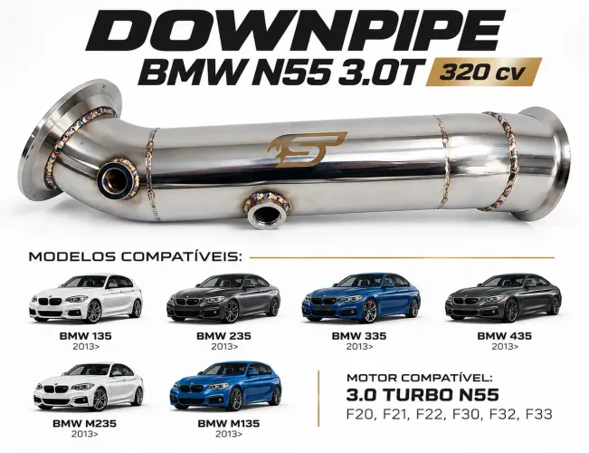 Downpipe inox para Bmw N55