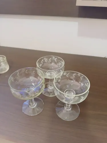 Taças Antigas de Cristal Lapidado - Rrdeco