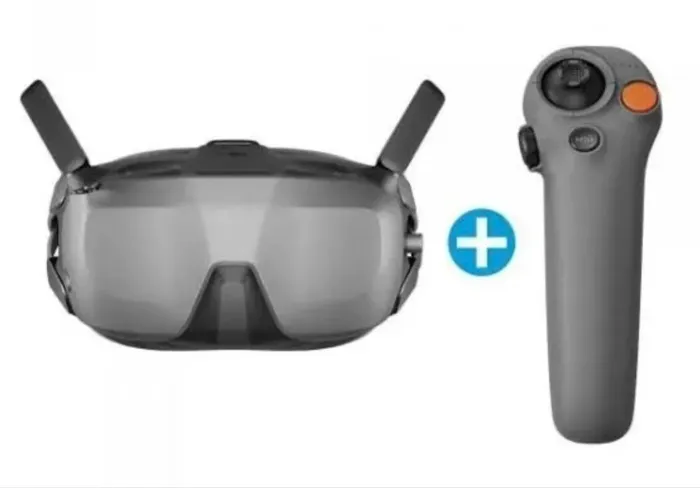KIT COM ÓCULOS DJI GOGGLES N3 + MOTION CONTROLLER 3 LACRADO NO PLÁSTICO, SEM ATIVAÇÃO