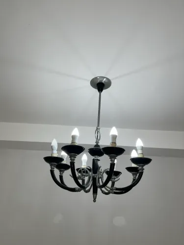 Luminária teto estilo provençal colonial 8 lâmpadas