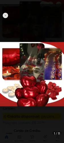 Kit romântico/30 velas,700 pétalas,14 corações/ AMOR em vermelho.