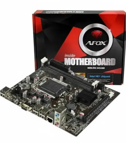 Placa-mãe AFOX H61 LGA 1155 DDR3 - Testada - Funcionando 100%