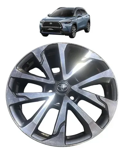 Roda Aro 17 Toyota Corolla Cross 2022  C/ Detalhes Cinza