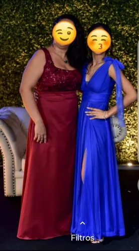 Vestido de Festa TAM 44 (Vermelho Marsala)- USADO apenas 1 vez