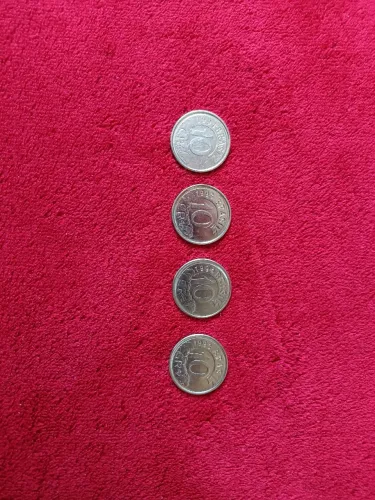 Kit 4 moedas antigas de 10 cruzados tamanduá de 1993 e 1994