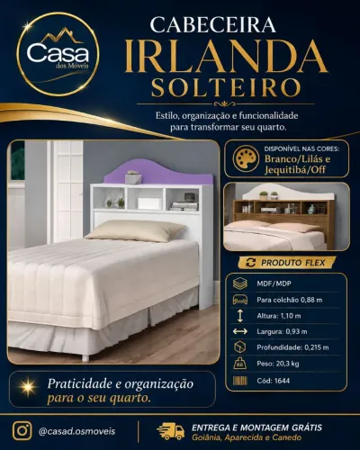 Cabeceira Irlanda solteiro