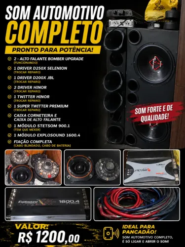 Som automotivo 2x4