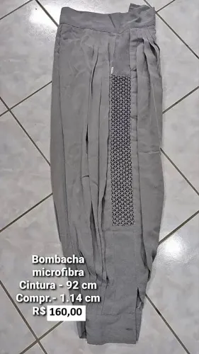 Bombacha microfibra cinza masculina