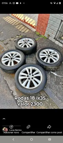 Rodas 18 da ix35 e rodas 14 furacão 4x100