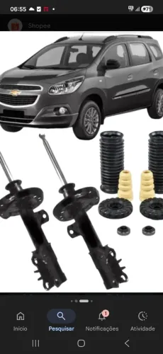 Vendo kit amortecedor dianteiro completo onix spim colbat prisma novo sonic 250 promoçao 