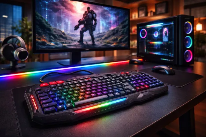 OPORTUNIDADE IMPERDÍVEL Teclado Semi Mecânico Gamer Hayom TC3204 com Iluminação LED