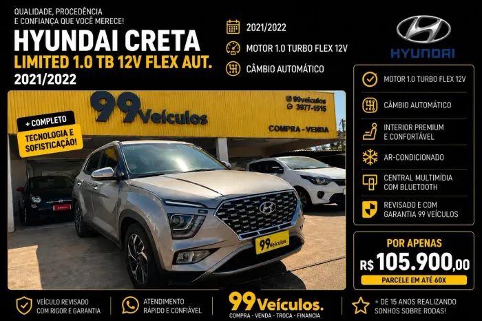 Hyundai Creta Limited 1.0 TB 12V Flex AUT 2022