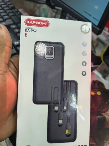 Carregador Portátil Power Bank Kapbom KA-957 4 Cabos Embutidos Original ANATEL