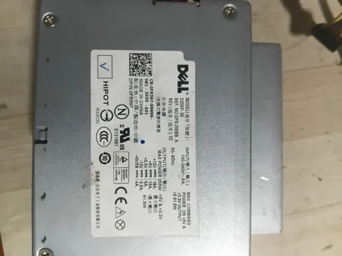 Fonte Del Optiflex... USADA (funcionando ventoinha e led, demais saídas nao testadas)