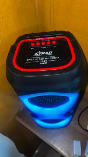 Caixa de som Bluetooth com led