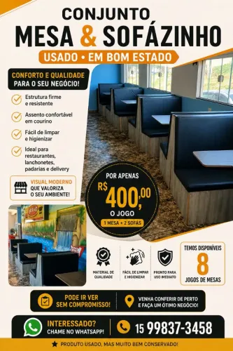 Mesa e sofazinho 