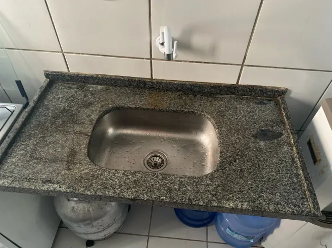 Bancada pia cozinha e cuba