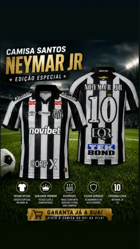 Camisa Santos FC 2026 Neymar
