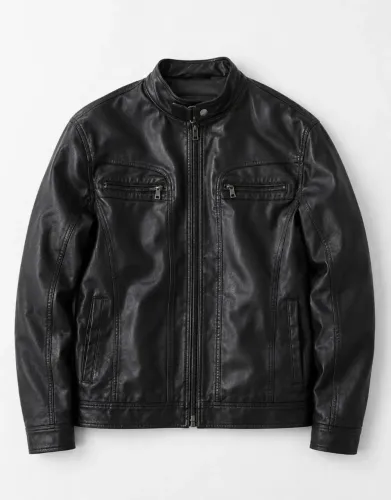 Jaqueta de couro preta - masculino GG