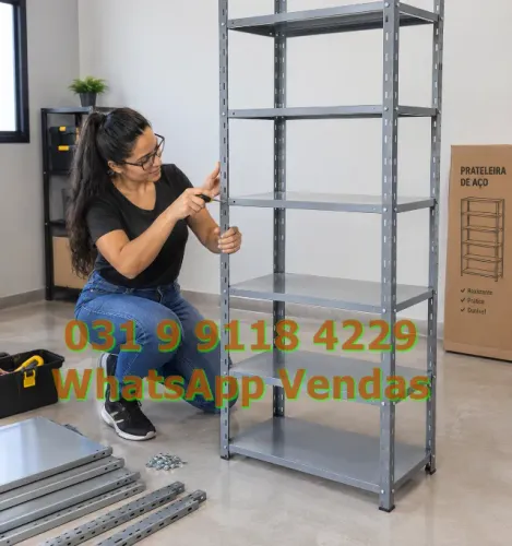 Oferta! Prateleira de Aço Nova com 6 Divisórias Entrega Grátis em bh