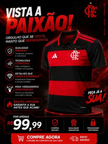 CAMISA DO FLAMENGO 2026