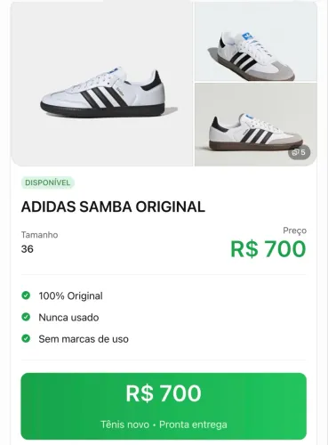 Original adidas samba n36