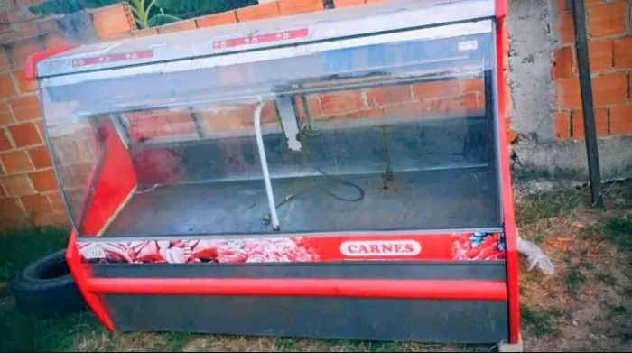 Balcão expositor refrigerado para carne ou frango 