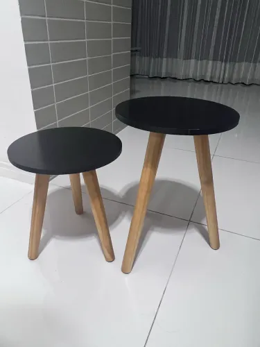 Mesas de Canto Decorativas - Conjunto com 2 Peças | Estilo Moderno