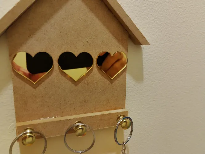 Quadro decorativo com porta Chaves MDF 