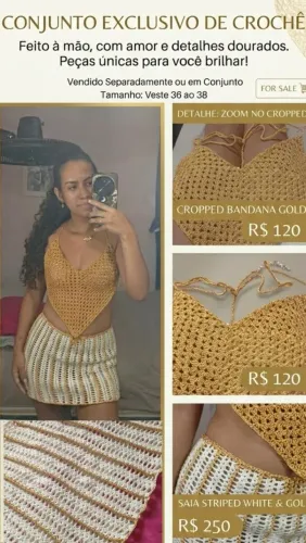 Conjunto em crochê 
