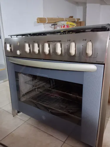 Fogão de Mesa General Eletric Inox 5 Bocas Seminovo