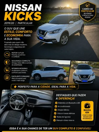 Nissan Kicks S Direct 1.6 16V Flex 5P Aut.(pcd) 2020