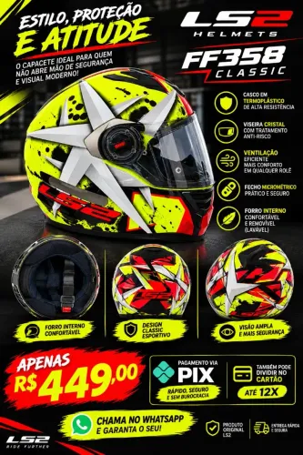 Capacete LS2 Helmets FF358 Classic