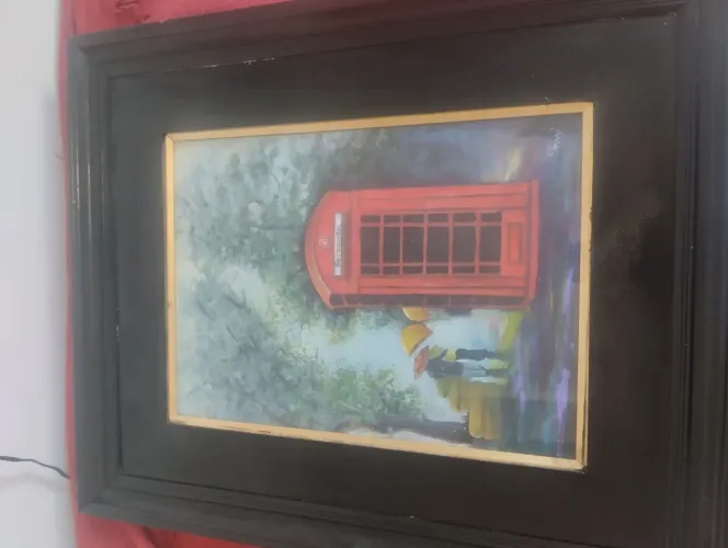 Quadro "Conexões/Ligações" feito a mão, tinta óleo