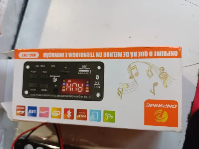 módulo de som automotivo Bluetooth da marca ZONPRIME, modelo aparentemente DZ2-787.