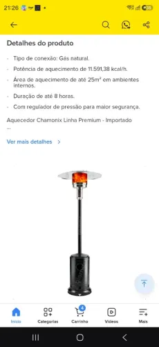 Aquecedor a gás 