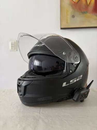 CAPACETE LS2 STREAM II + Comunicador V6 Plus