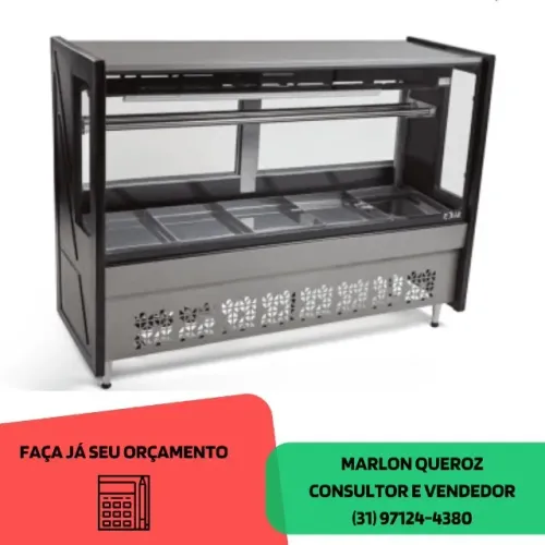 Balcão de Açougue 1,75m Preto Polar