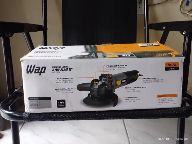 ESMERILHADEIRA ANGULAR 5" - MARCA WAP - POTÊNCIA 950W