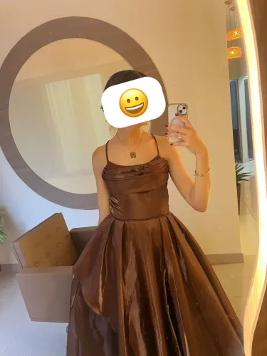 Vestido de festa marrom - Envio grátis para todo o Brasil