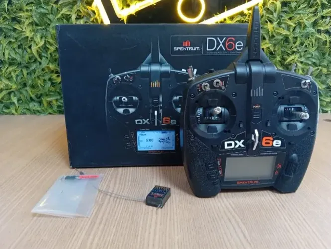 Transmissor de rádio Dx6e de 6 canais de 2,4 Ghz com receptor