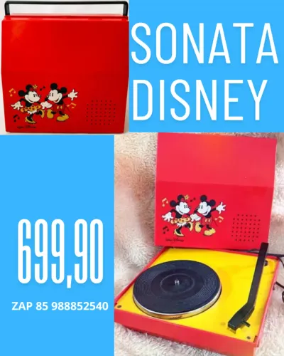 vitrola sonata disney precisa de concerto mas ta muito conservada