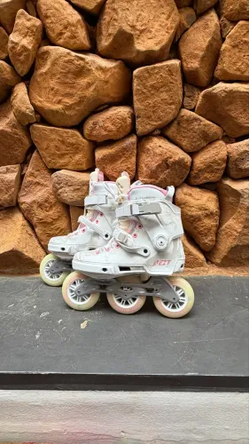 PATINS POWERSLIDE NEXT MARBLE PINK 100 - PRATICAMENTE ZERO!