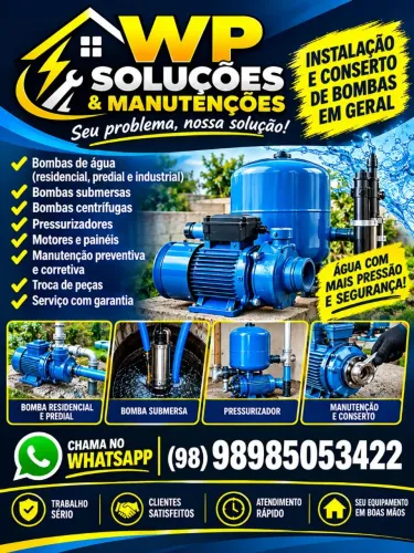 Instalação e manutenção de bombas em geral